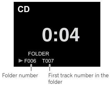 PIONEER X-HM81-S - Press FOLDER +/- to select desired playback folder. (Folder mode on) - 1