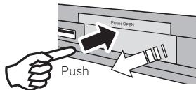 PIONEER X-SMC00DAB - Press the PUSH OPEN. - 1