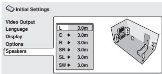 PIONEER XV-DV240 - Use the / (cursor up/down) to select a speaker. - 1