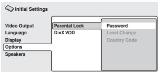PIONEER XV-DV240 - Select 'Password'. - 1