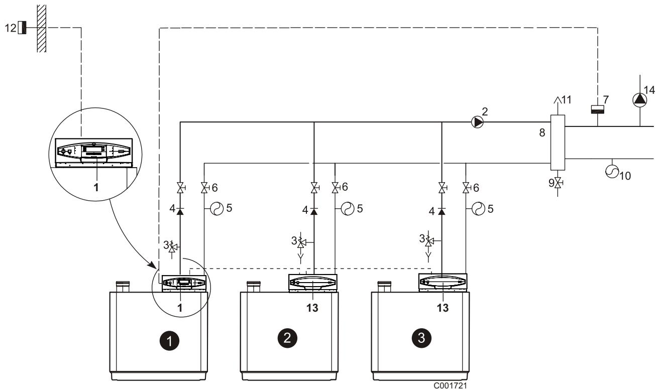 DE DIETRICH C 230 ECO - Installation en cascade (vanne d'isolement + pompe primaire) - 1