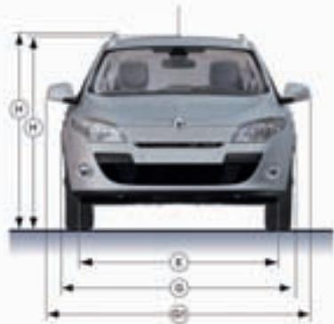 RENAULT MEGANE ESTATE - JANTES Et schemas de dimensions - 8