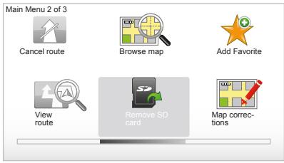 RENAULT CARMINAT TOMTOM - Inserting the SD card - 1
