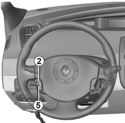 RENAULT SCENIC II - RÉGULATEUR-LIMITEUR DE VITESSE : fonction régulateur (suite) - 1