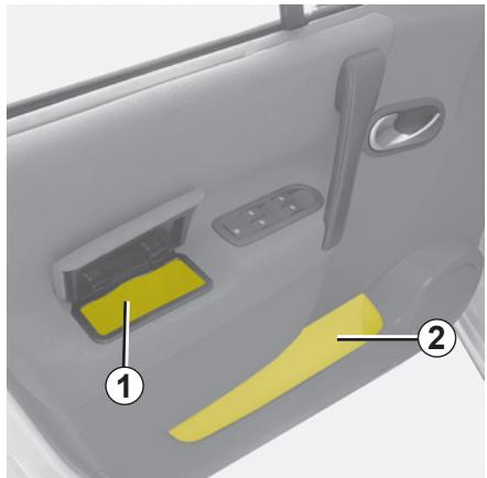 RENAULT SCENIC II - RANGEMENTS / AMÉNAGEMENTS DE L'HABITACLE (suite) - 1