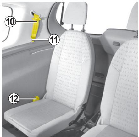 RENAULT SCENIC II - CEINTURES DE SECURITE ARRÈRE : châssis long (suite) - 1