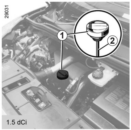 RENAULT SCENIC III - NIVEAU HUILME MOTEUR: appoint, replissage (2/2)/VIDANGE MOTEUR - 1