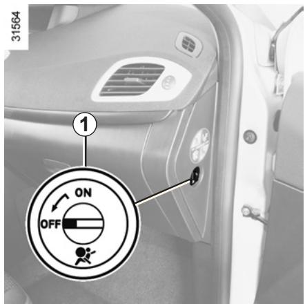 RENAULT SCENIC III - SECURITE ENFANTS : désactivation-activation airbag passager avant (1/3) - 1