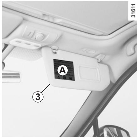 RENAULT SCENIC III - SECURITE ENFANTS : désactivation-activation airbag passager avant (2/3) - 1