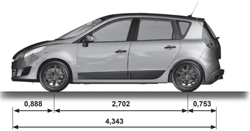 RENAULT SCENIC III - DIMENSIONS (en metres) (1/2) - 1