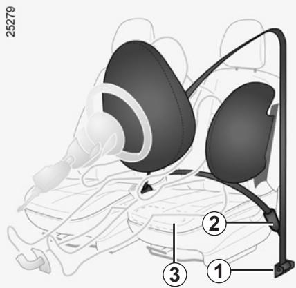 RENAULT CLIO 3 2012 - METHODS OF RESTRAINT IN ADDITION TO THE FRONT SEAT BELTS (1/4) - 1