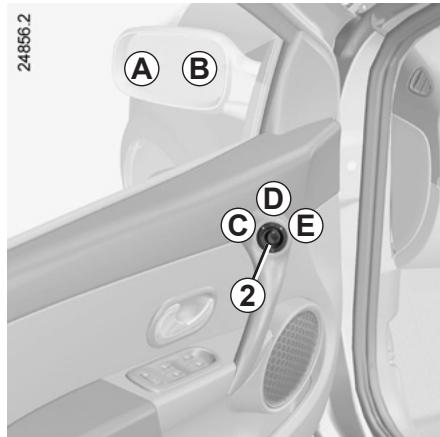 RENAULT CLIO 3 2012 - Door mirrors with manual adjustment - 1