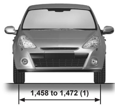 RENAULT CLIO 3 2012 - DIMENSIONS (in metres) (1/2) - 2