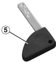 RENAULT CLIO 3 2012 - Integrated 4 or separate 5 emergency key - 1