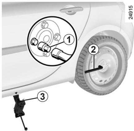 RENAULT CLIO 3 2012 - CHANGING A WHEEL (1/2) - 1