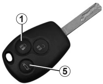 RENAULT CLIO 3 2012 - RADIO FREQUENCY REMOTE CONTROL: use (2/2) - 1