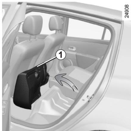 RENAULT CLIO 3 2012 - To fold away the seat base (sport tourer version) - 1