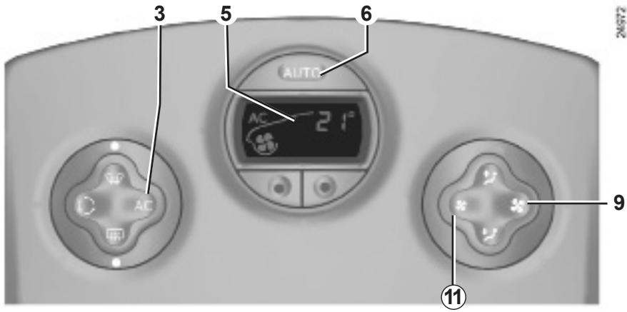 RENAULT CLIO 3 2012 - Switching air conditioning on or off - 1