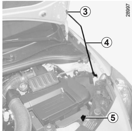 RENAULT CLIO 3 2012 - Opening the bonnet - 1