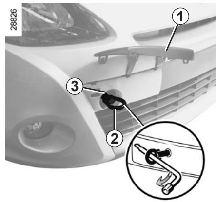 RENAULT CLIO 3 2012 - Access to towing points - 1