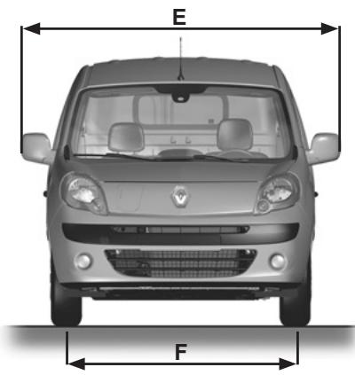 RENAULT KANGOO ZE 2012 - MASSES (en kg) - 2