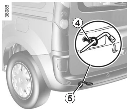 RENAULT KANGOO ZE 2012 - Accès aux points de remorquage - 1