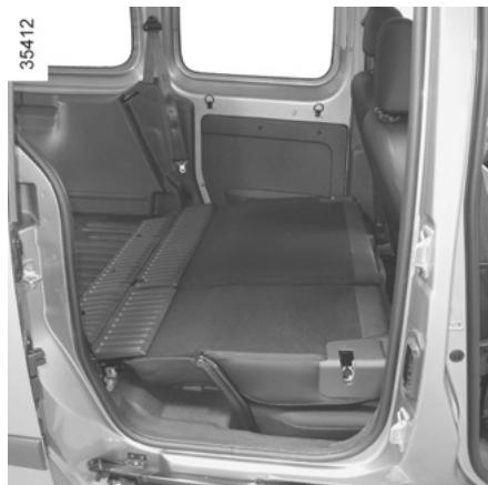 RENAULT KANGOO ZE 2012 - Pour rabattre le dossier - 1