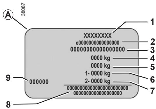 RENAULT KANGOO ZE 2012 - Plaques d'identification vehicule - 3