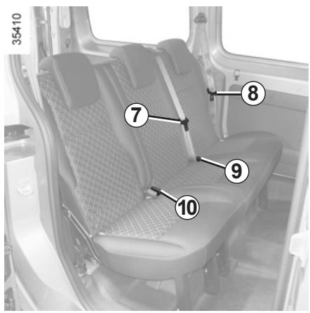 RENAULT KANGOO ZE 2012 - Réglage en hauteur de la ceinture de sécurité avant - 1