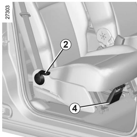 RENAULT KANGOO ZE 2012 - Pour régler la hauteur de l'assise du siège conducteur - 1