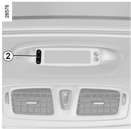RENAULT MEGANE 3 2011 - Deactivating the front passenger air bags (on equipped vehicles) - 1