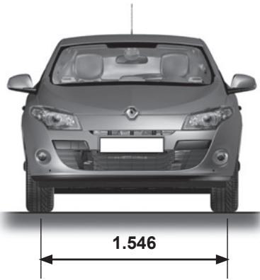 RENAULT MEGANE 3 2011 - DIMENSIONS (in metres) (1/3) - 2