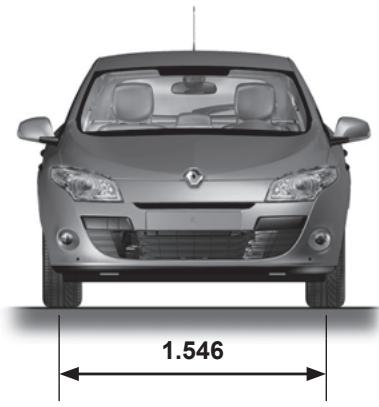 RENAULT MEGANE 3 2011 - DIMENSIONS (in metres) (2/3) - 2