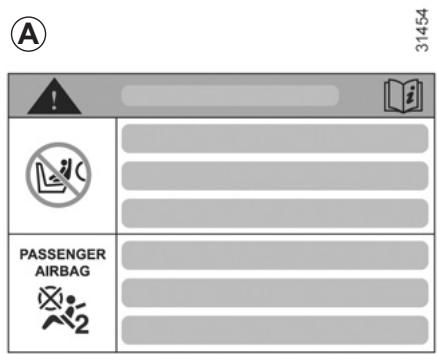 RENAULT MEGANE 3 2011 - CHILD SAFETY: deactivating/activating the front passenger air bag (2/3) - 2