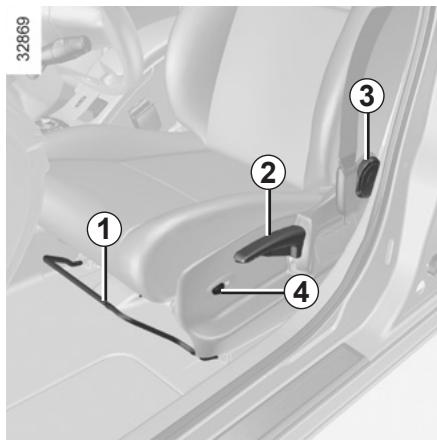 RENAULT MEGANE 3 2011 - FRONT SEATS WITH MANUAL CONTROL (1/2) - 1