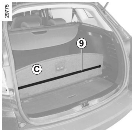 RENAULT MEGANE 3 2011 - Separating the luggage compartment (sport tourer version) - 1