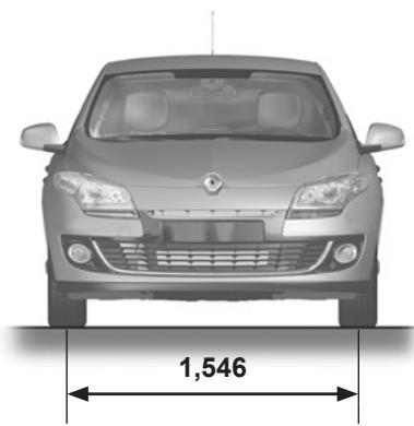 RENAULT MEGANE 3 2012 - DIMENSIONS (en metres) (2/3) - 2