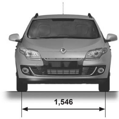 RENAULT MEGANE 3 2012 - DIMENSIONS (en metres) (3/3) - 2