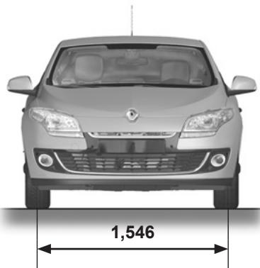 RENAULT MEGANE 3 2012 - DIMENSIONS (en metres) (1/3) - 2