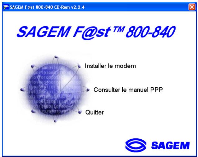 SAGEM F@ST 800 - Installation du SAGEM f@st™ 800/840 - 1