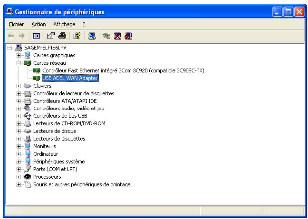 SAGEM F@ST 800 - Vérification de l'installation du SAGEM F@st™ 800/840 - 1