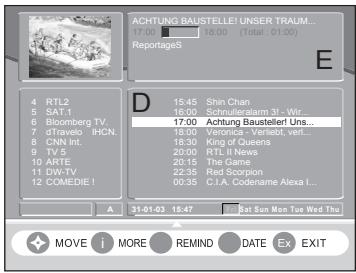 SAGEM ITD 59 - 7-10 ENHANCED PROGRAM GUIDE (not available on ITD 58/60/68) - 2
