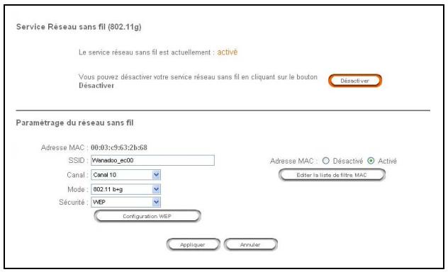 SAGEM LIVEBOX - Configuration du réseau sans fil sur votre Passerelle Résidentière (selon version) - 1