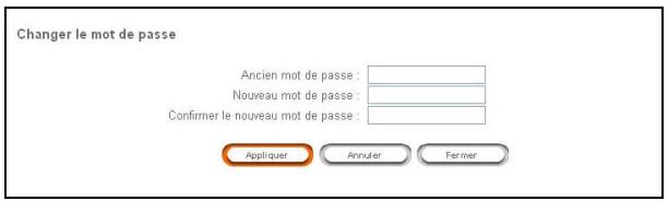 SAGEM LIVEBOX - Bouton "Changer le Mot de Passe" (de votre Passerelle Résidentière) - 1