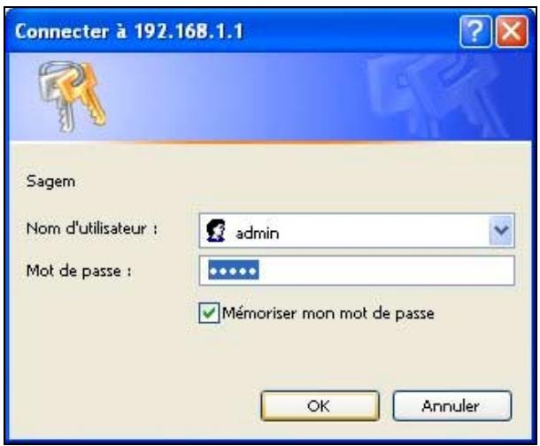 SAGEM LIVEBOX - Accès à l'écran de bienvenue - 5