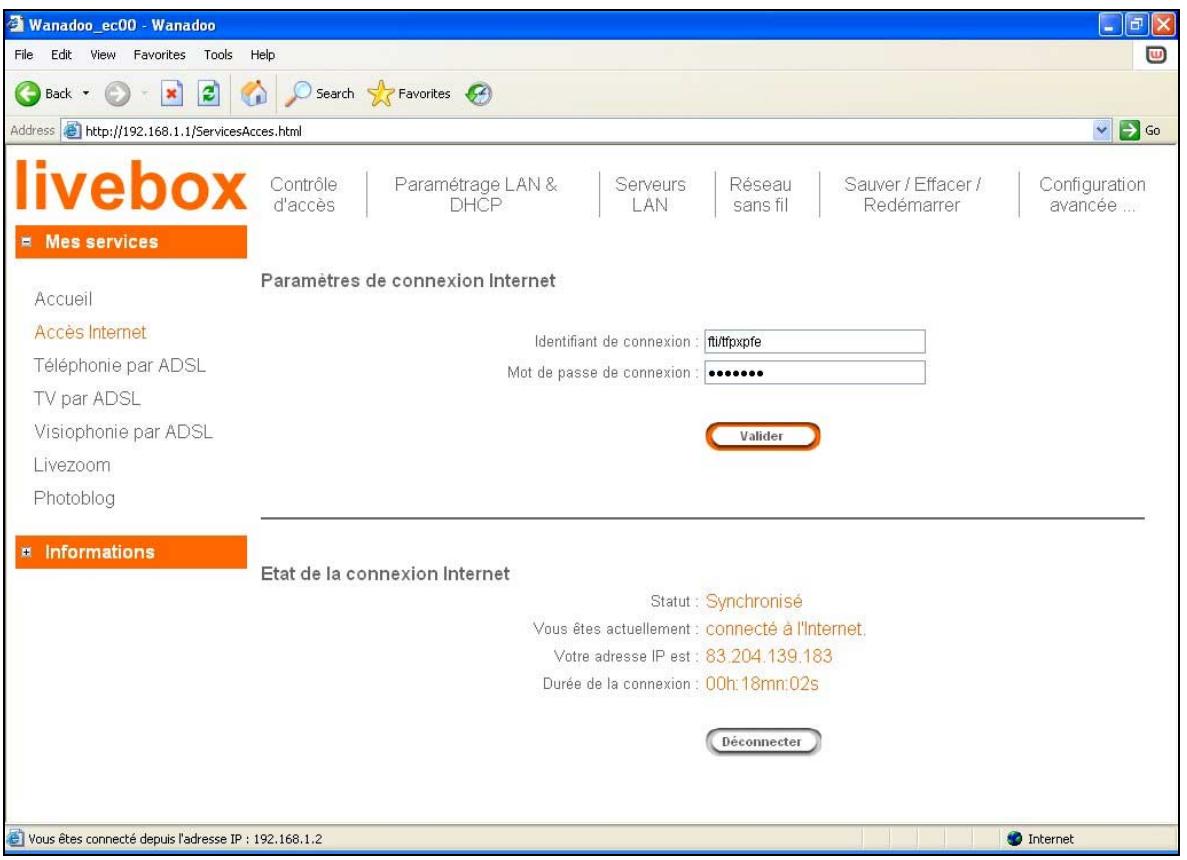 SAGEM LIVEBOX - Services optionnels - 2