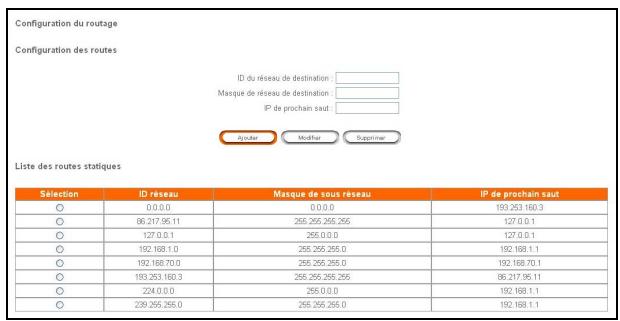 SAGEM LIVEBOX - Routage - 1