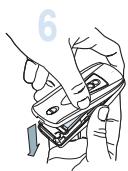 SAGEM MYV-75 - Installing the SIM card and the battery - 6