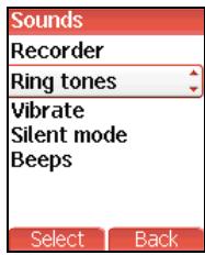 SAGEM MYV-75 - Volume and ring tone - 1