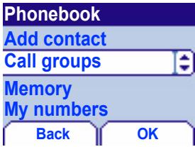 SAGEM MYX-5M - Call groups - 1